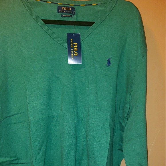 NWT men's polo sweater green - Picture 1 of 3